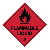 270x270mm - Poly - Flammable Liquid 3, EA
