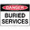 300x225mm - Metal - Danger Buried Services